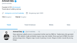 akun Achmad Zaky di twitter