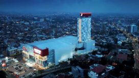 Hotel The Zuri Palembang dari atas ketinggian (foto: Hotel Id)