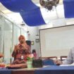 Kepala BI Wilayah Sumsel,  Yunita mempresentasikan keuangan di Sumsel, Senin (4/3) 