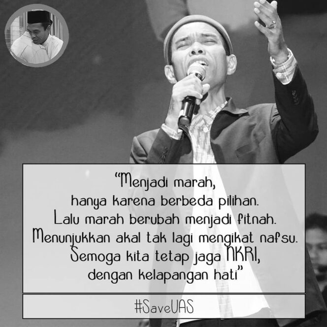 
					UAS Ungkapkan Fitnah dan Marah karena Beda Pilihan
