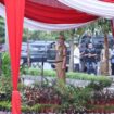 Sekda Kota Palembang Ratu Dewa saat menjadi pembina upacara hari kebangkitan nasional di pelataran Benteng Kuto Besak (BKB) Palembang, Senin (20/5/2019).