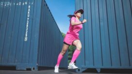 Liza Sako saat berolahraga lari