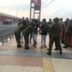 Satpol PP Palembang saat merazia petasan di jembatan Ampera