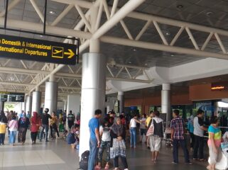 Suasana di Bandara Sultan Mahmud Badaruddin II Palembang