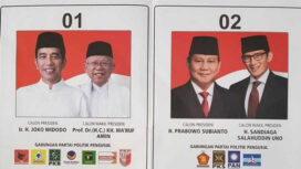 Kertas suara calon presiden 2019
