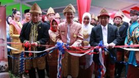 Wali Kota Palembang Harnojoyo saat Upacara HUT Ke-1336 Kota Palembang. 