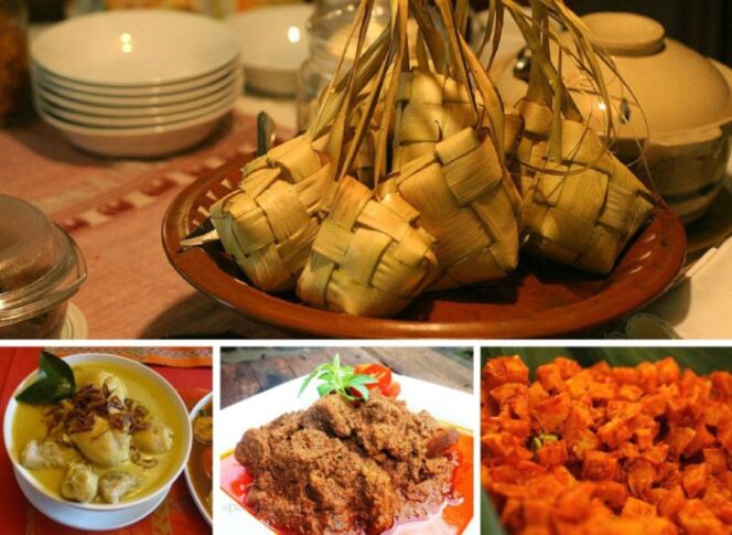 
					Berbagai menu makanan yang disajikan saat lebaran. (Foto: Istimewa)