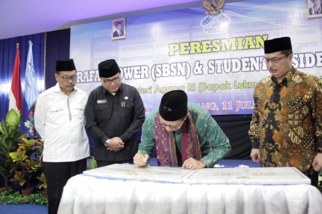 
Menteri Agama Resmikan Gedung Rafah Tower dan Student Residence UIN Raden Fatah