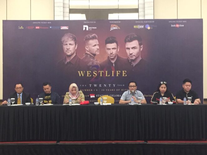 
					Suasana Press Conference konser Westlife di Hotel Wyndham, Selasa (9/7)
