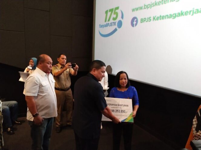 
					Pemeberian santunan JKM kepada ahli waris peserta