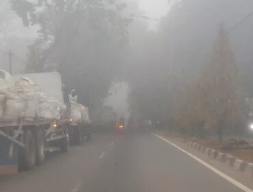Kondisi kabut asap pagi pukul 06.10 di Palembang