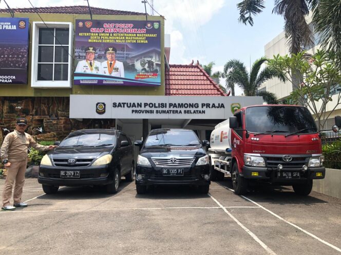 
					32 Unit Kendaraan Dinas Aset Pemprov Sumsel Berhasil Diamankan