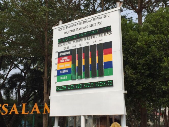 
					Kualitas Udara di Palembang Kategori Tidak Sehat