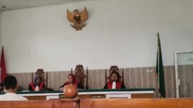 Sidang terdakwa Ajar Aswad di PN Kayuagung, OKI.