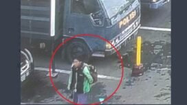 Orang yang diduga sebagai pelaku bom bunuh diri.