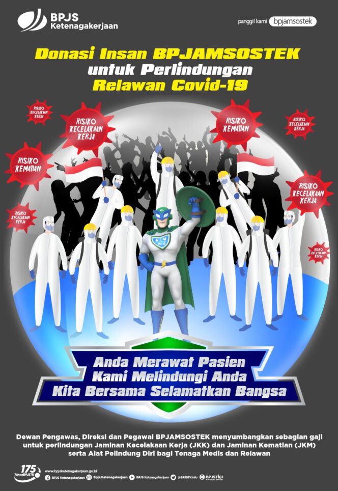 
					BPJamsostek Donasikan Gaji Bagi Perlindungan Tenaga Medis dan Relawan COVID-19