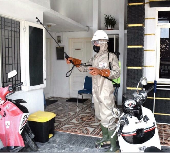 
PMI Sumsel Kembali Lakukan Penyemprotan Disinfektan