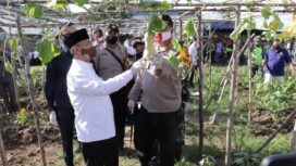 Sekretaris Daerah Muba Apriyadi Melihat Aktifitas Kampung Tangguh Tangkal Covid-19 di Muba
