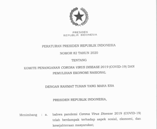 
Ini Tugas Komite Penanganan Covid-19 dan Pemulihan Ekonomi Nasional