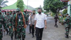 Wabup Beni Hernedi (kanan) Bersama Forkompinda Sambut Kunker Pangdam II Sriwijaya (kiri) (Dok. Muba)