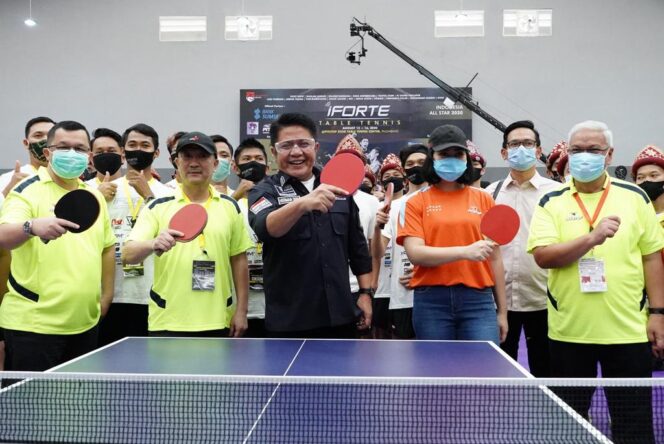 
Herman Deru Jajal Fasilitas GOR Pitstop Xiom Table Tennis Center