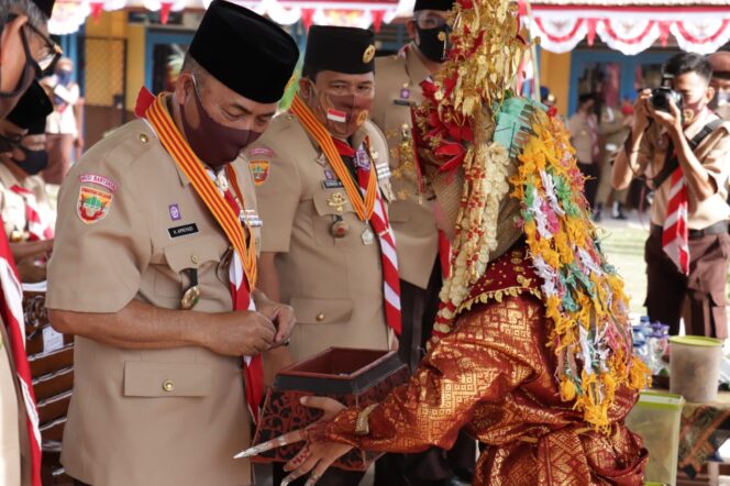 
Peringati Hari Pramuka, Ketua Kwarcab Muba Ajak Anggota Perangi COVID-19