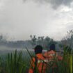 Suasana Tim Patroli Padamkan Kebakaran Lahan (Dok. BPBD Sumsel)