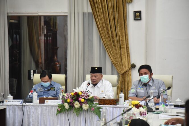 
					Raker dengan Ketua DPD RI, Herman Deru Paparkan Tiga Program Prioritas Sumsel