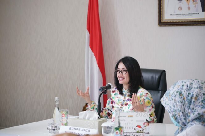 
Bunda Baca Kabupaten Muba Hj Thia Yufada Dodi Reza (Dok. Humas Muba)