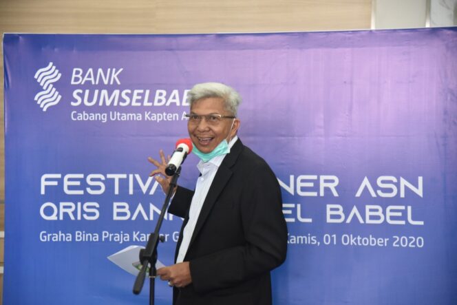 
Mawardi Yahya Buka Festival Kuliner dan Promosi Aplikasi Qris Bank Sumsel