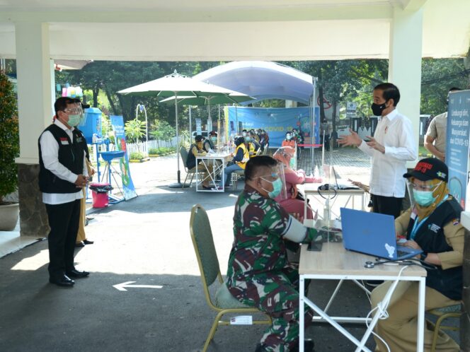 
					Jokowi Sidak Pelaksanaan Simulasi Vaksinasi COVID-19