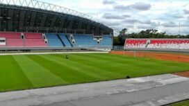 Suasana Stadion Gelora Sriwijaya Jakabaring Saat Lakukan Pemotongan Rumput (Dok. Urban Id)