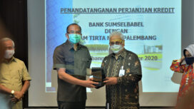 Kerja sama pembiayaan Bank Sumsel Babel dan PDAM Tirta Musi Palembang