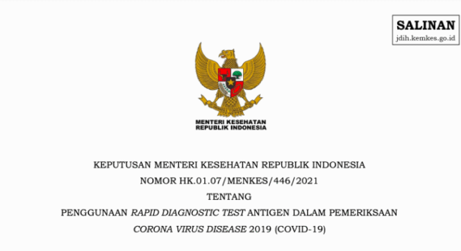 
Tes Cepat Antigen Resmi Digunakan untuk Penyelidikan Epidemiologi