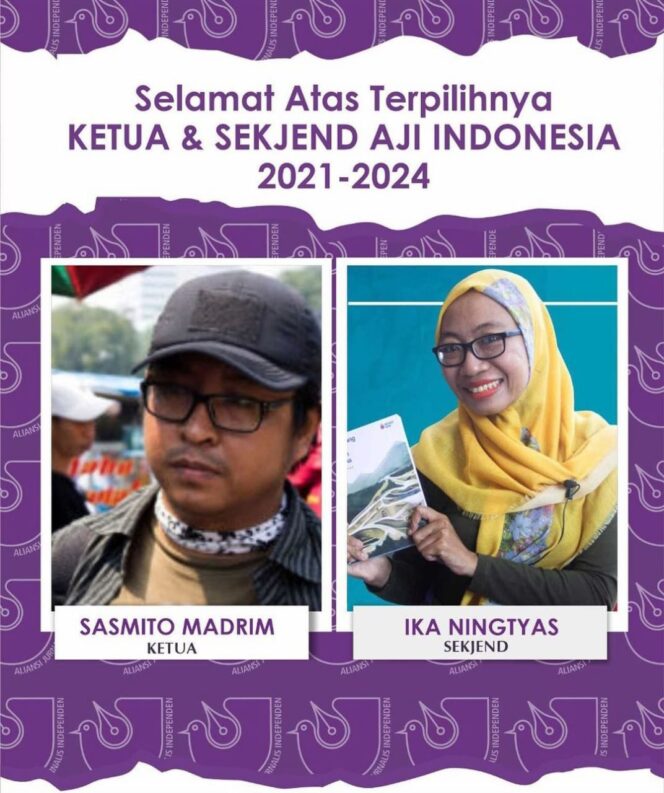 
					Sasmito-Ika Pimpin AJI Indonesia Periode 2021-2024