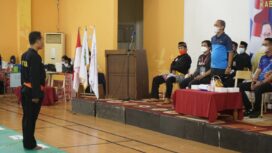 Suasana Para Atlet Pencak Silat Perebutkan Piala Kejuaraan Pencak Silat Cup Bupati Muba