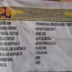 Terlihat di pelang proyek yang diletakan dalam Gudang. Tanpa mencantumkan nama pihak rekanan. (Foto Istimewa) 