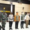 Suasana rapat koordinasi untuk mendukung kelancaran program pemerintah dalam rangka penanganan karhutla di Sumsel tahun 2021 yang digelar di Gedung Promoter Mapolda Sumsel