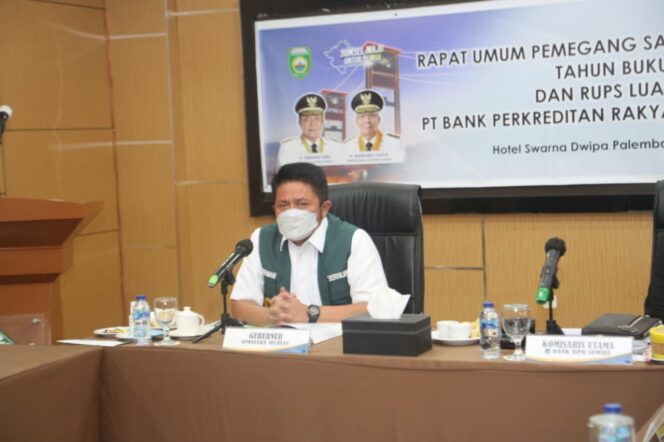 
					Hadiri RUPS BPR Sumsel, Gubernur Beri Atensi Lebih  Selektif Salurkan Kredit Khusus