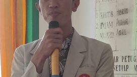 Teks Foto: Ketua PDPM Empat Lawang terpilih periode 2018-2022, Agus Subhan Bakin, saat memberikan sambutan perdananya setelah Musda selesai. Foto Bento