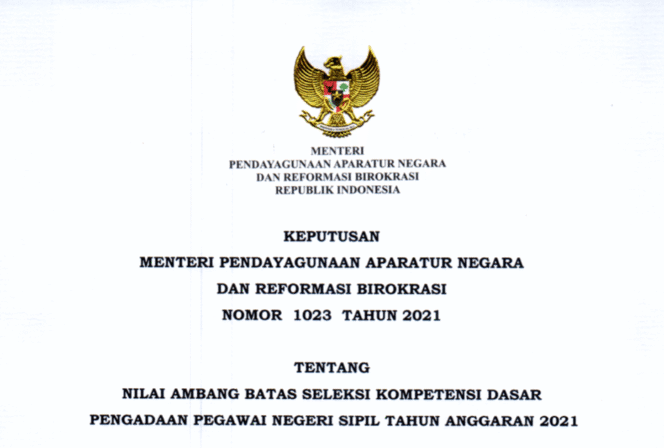 
Kementerian PANRB Tetapkan Nilai Ambang Batas SKD Seleksi CPNS 2021