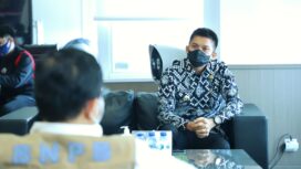 Bupati Ogan Ilir, Panca Wijaya Akbar saat melakukan audiensi dan koordinasi di BNPB, Selasa (24/8/2021).