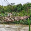 Suasana Jembatan Gantung di Oku Selatan (Foto : Istimewa)