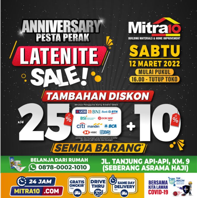 
Mitra 10 TAA Adakan Promo Late Nite Sale, Catat Jadwalnya