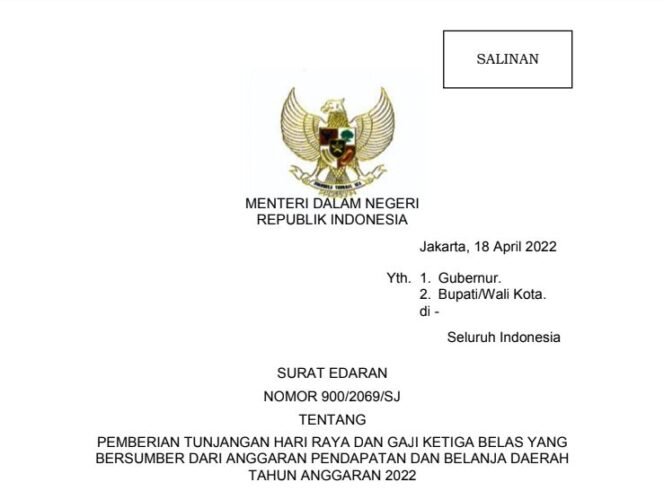 
Mendagri Terbitkan Aturan Pemberian THR dan Gaji ke-13 oleh Pemda
