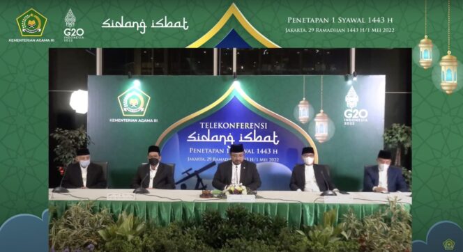 
Pemerintah Tetapkan 1 Syawal 1443H Jatuh Pada Senin, 2 Mei 2022