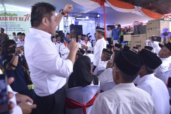
					Tutup Puncak HUT ke 77 RI di Desa Merah Mata, Herman Deru Ajak  Warga Tingkatkan Semangat Gotong Royong