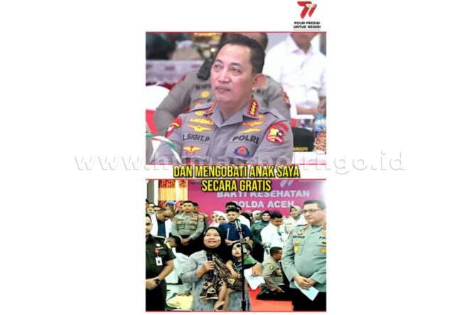 
Kapolri Bahagia Seorang Anak dari Aceh Berhasil Dioperasi di Kegiatan Bakti Kesehatan Polri