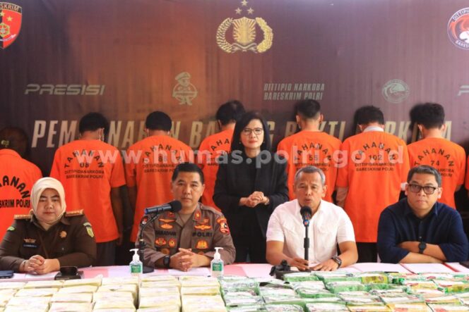 
429 Kilogram Sabu dan 22 Ribu Ekstasi dimusnahkan Bareskrim Polri, Jutaan Orang Terselamatkan