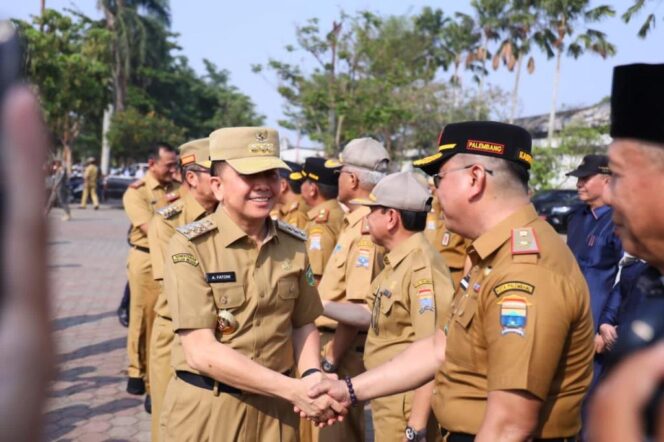 
					Pj Gubernur Sumatera Selatan Pimpin Apel Gabungan Pemerintah Kota Palembang